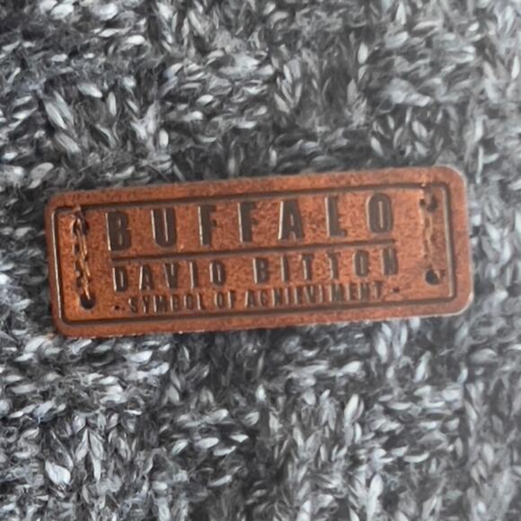 Buffalo David Bitton Blue Speckled Collared Knit Men's Sweater Long-Sleeved Med - Picture 13 of 16